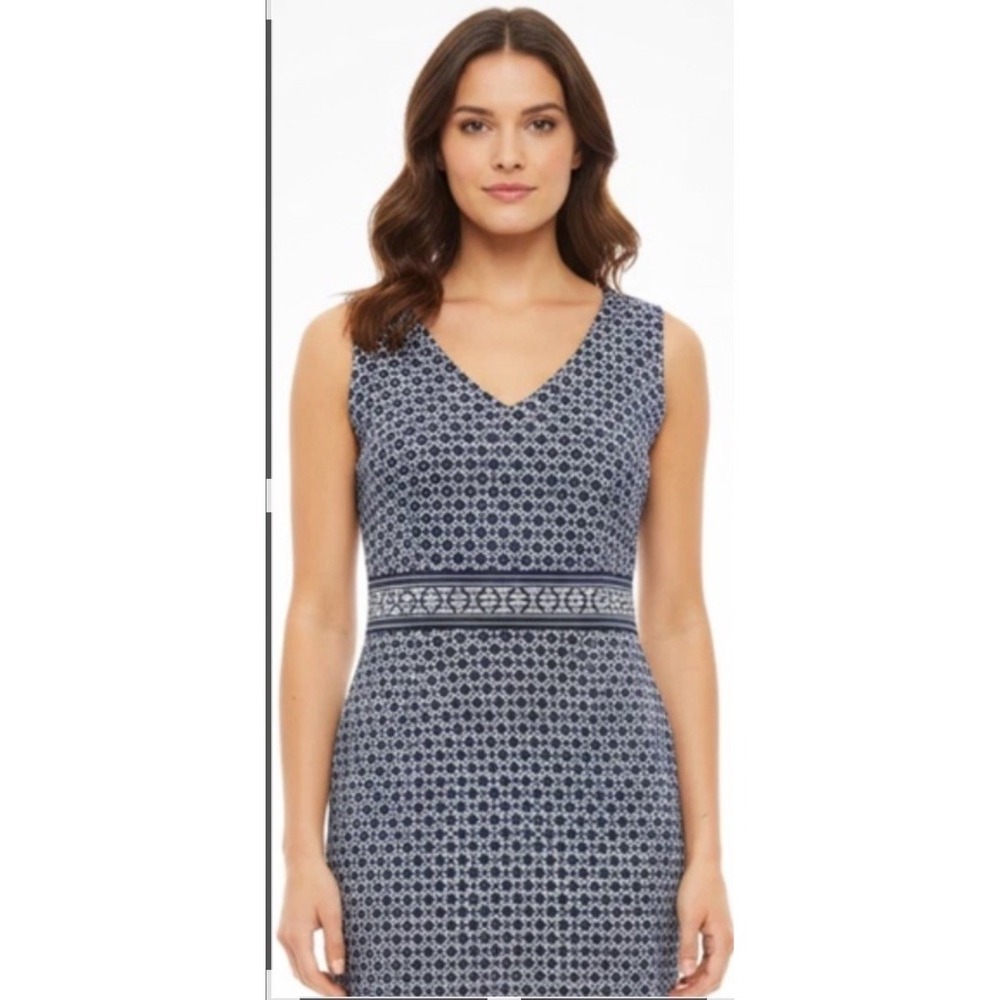 Tory Burch Women's Navy Blue Sheath Dress Size 6 GORGEOUS dress - Picture 16 of 16